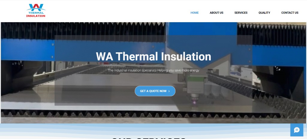 WA Thermal Insulation website preview
